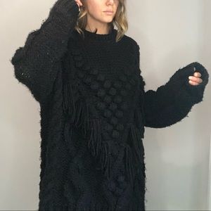 Zara over sized knit with tassels and detailing